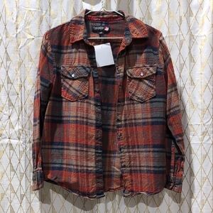 Plaid Button-Up Shirt